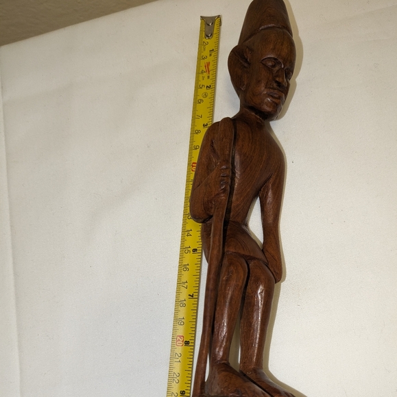 2 pc Vintage Hand Carved African Decor - Picture 10 of 12